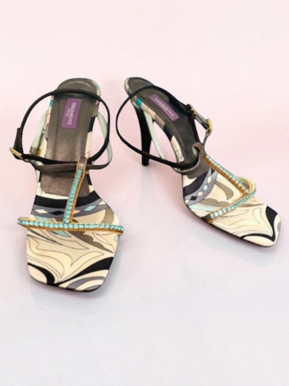 EMILIO PUCCI Jewel Rhinestone Sandals
Size 41
